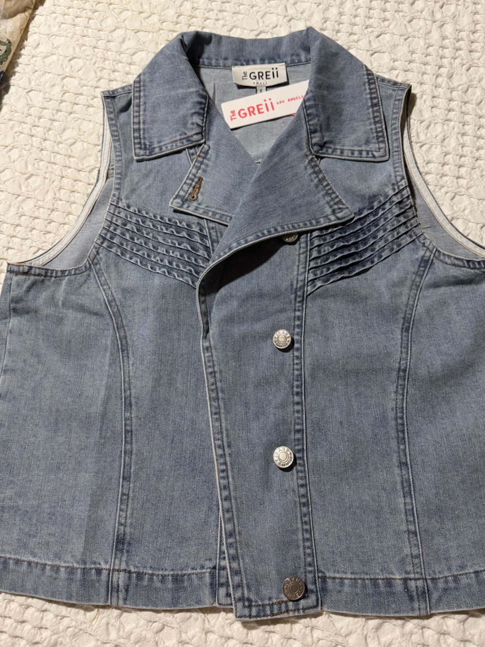 The Greii 🎉 Light Blue Denim Women's Jeans Top or Vest